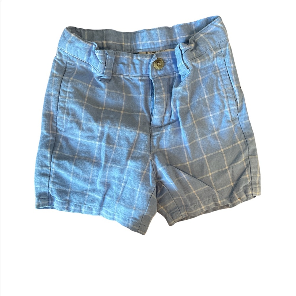 Janie and Jack blue and white shorts